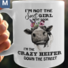 I'm Not The Sweet Girl Next Door I'm The Crazy Heifer Down The Street Humorous Cow Mugs