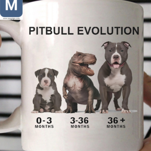 Pitbull Evolution Funny Dog Lovers Mugs