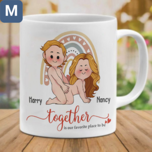 Together Is Our Favorite Place To Be Couple Love Personalized Name Mugs