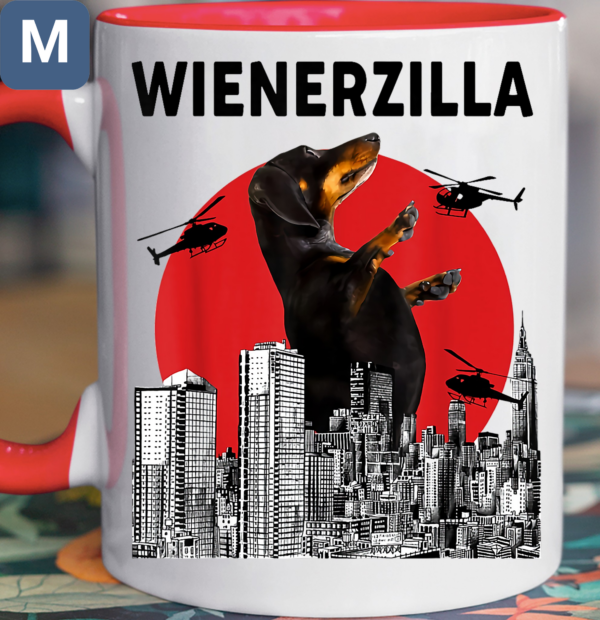 Wienerzilla Dachshund Mugs