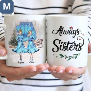 Always Sisters Christmas Personalized Mugs