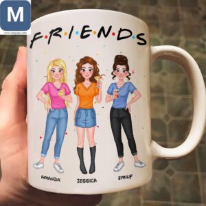 Friends Sisters Besties Personalized Name Mugs