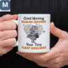 Good Morning Human Servant Your Tiny Furry Overlords Personalized Name Cat Lovers Mugs