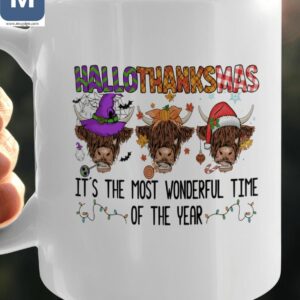 Hallothanksmas It's The Most Wonderful Time Of The Year Cow Halloween Mugs