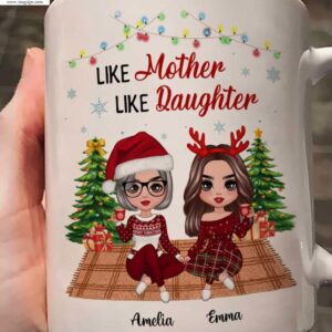 Like Mother Like Daughter Christmas Personalized Mugs