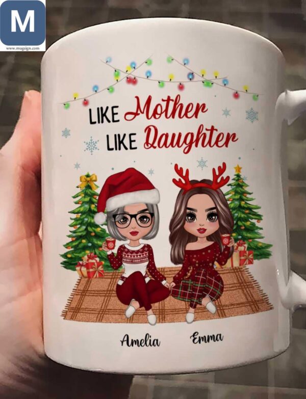 Like Mother Like Daughter Christmas Personalized Mugs