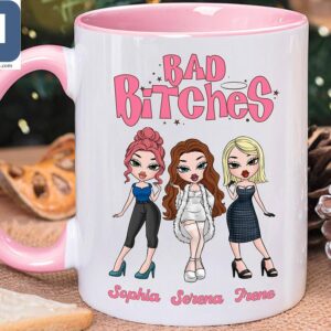 Bad Bitches Friends Personalized Name Mugs