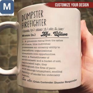 Dumpster Firefighter Personalized Definition Gift For Mrs Wilson Mugs