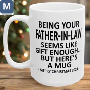 Funny Father In Law Christmas 2024 Mugs