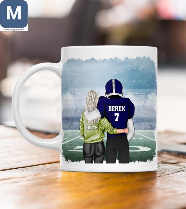 I'll Always Be Your Biggest Fan Football Personalized Mugs