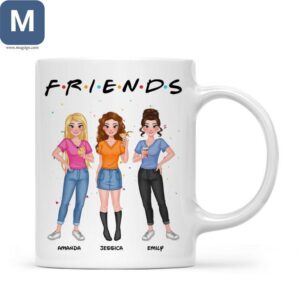 Personalized Friends With 3 Names - Best Friend Gift Mugs