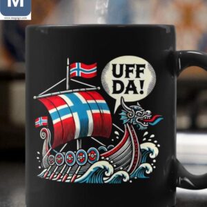 Uff Da Viking Ship Norway Coffee Mugs