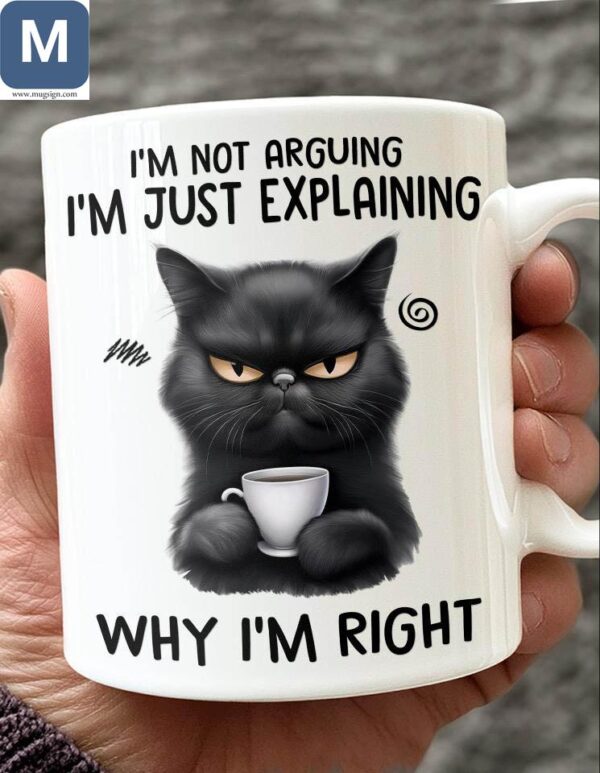 Black Cat Coffee Funny Cat Quotes I'm Right Cat Lover Gift Mugs