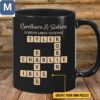 Brothers Sisters Forever Linked Together Personalized Crossword Puzzle Sibling Gift Mugs