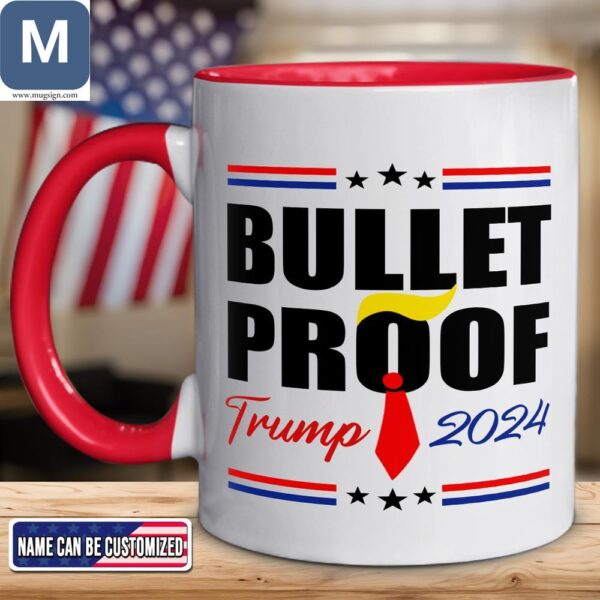 Bulletproof Trump 2024 Custom Coffee Cup Political Conservative Merchandise Mugs