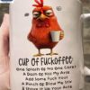 Cup Of Fuckoffee Funny Coffee Rude Chicken Design Novelty Gift Mugs