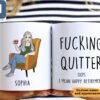 Fucking Quitter Oops I Mean Happy Retirement Funny Retirement Custom Retirement Personalized Coffee Gift Mugs