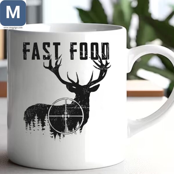 Funny Hunting Fast Food Deer Hunter Coffee Cup Gift Idea Mugs