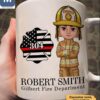 Personalized Firefighter Custom Coffee Cup Fire Department Gift Mugs