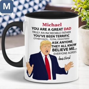 Personalized Trump Dad Fathers Day Coffee Funny Gift Mugs