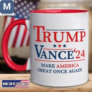 Trump Vance 2024 Political Coffee Cup Custom Name MAGA Mugs