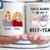 You'll Always Be My Best-tea Personalized Best Friend Teas Custom Floral Illustration Gift Mugs